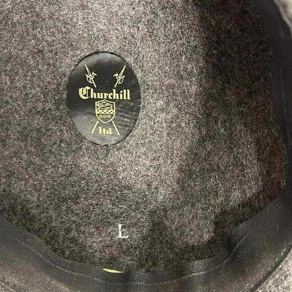 Churchill LTD Cabbie Driving News Boy Gray Wool Hat Size L - Picture 5 of 5